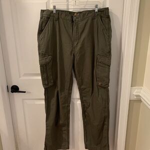 Carhartt Relaxed Fit Cargo Utility Pants‎ Green Mens 40x34 (33) Workwear Outdoor